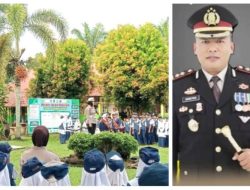 Kapolres Pasaman Barat AKBP Agung Tribawanto Dorong Police Go To School, Kasat Lantas AKP Nanin Aprilia Fitriani Jadi Pembina Upacara di SMPN 1 Luhak Nan Duo