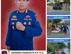 Kombes Pol Marsdianto Gerakkan Kasubdit Yandrianus Chan Selamatkan Warga Banjir Dadok Tunggul Hitam