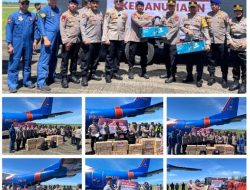 Aksi Kemanusiaan Polri: 2.507,5 Kg Logistik Bencana Mendarat di Padang Dipimpin Kapolda Irjen Pol Gatot TS