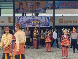 Polda Sumbar Sambut Kloter Pertama Perantau Pulang Basamo 2026 di Dharmasraya, dengan Sentuhan Adat dan Pelayanan Prima