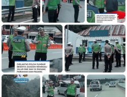 Kombes Pol. H. Muhammad Reza Chairul Akbar Sidiq Cek Kesiapan Personel dan Rekayasa Lalu Lintas di Jalur One Way Sumbar