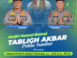 Polda Sumbar Gelar Tabligh Akbar Bersama Ustadz Abdul Somad di Masjid Raya Syekh Khatib Al-Minangkabawi