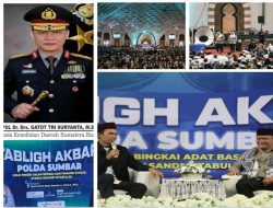 Kapolda Sumbar Irjen Pol Gatot Tri Suryanta Hadirkan Ustadz Abdul Somad dalam Tabligh Akbar Ramadhan di Masjid Raya Sumbar