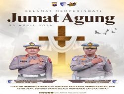 Dirlantas Kombes Pol. Reza Chairul Akbar Sidiq dan Wadirlantas AKBP Yudho Huntoro: Jumat Agung Jadi Pengingat Kasih Sejati
